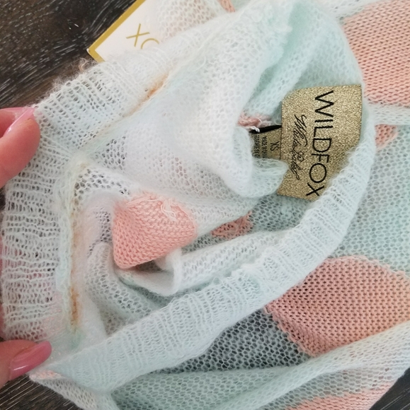 Wildfox Couture Polka Dot Knit Muscle Tunic Tank - Picture 4 of 5